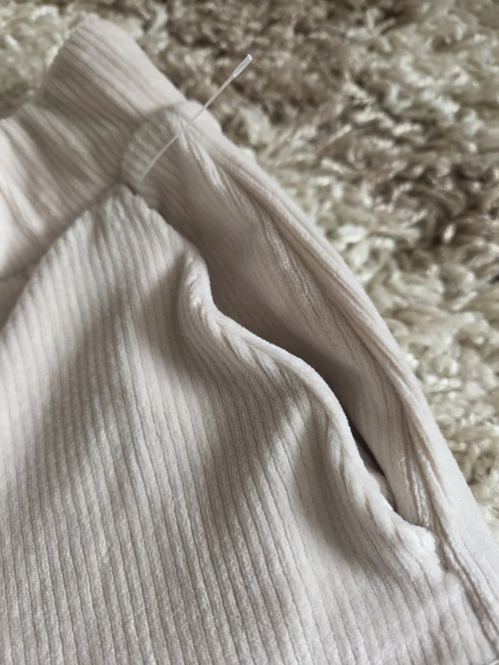 Vuori Ribbed Wide-Leg Lounge Pants - Cream